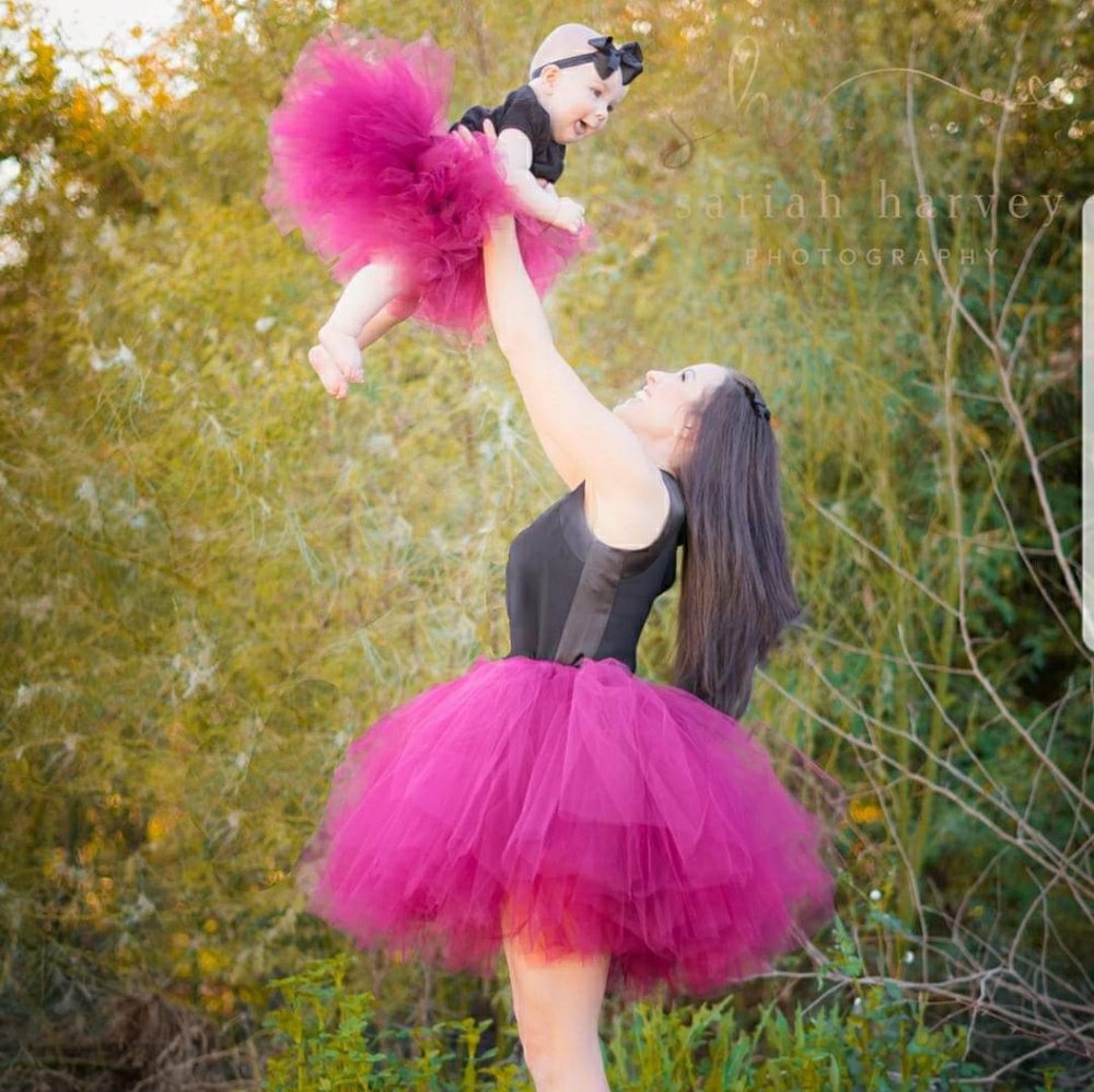 Burgundy Color Mother Daughter Matching Tutu Set